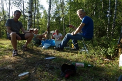 napraten en diner op de bivaque