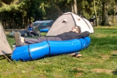 Na raften is het goed rusten.